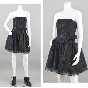 Vintage Jessica McClintock Gunne Sax Black Prom Dress, Juniors Size 3